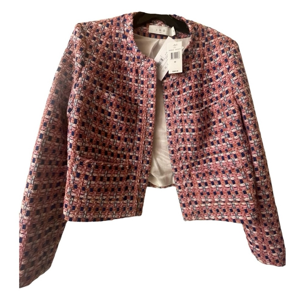 IRO Women's Pink Tweed Blazer